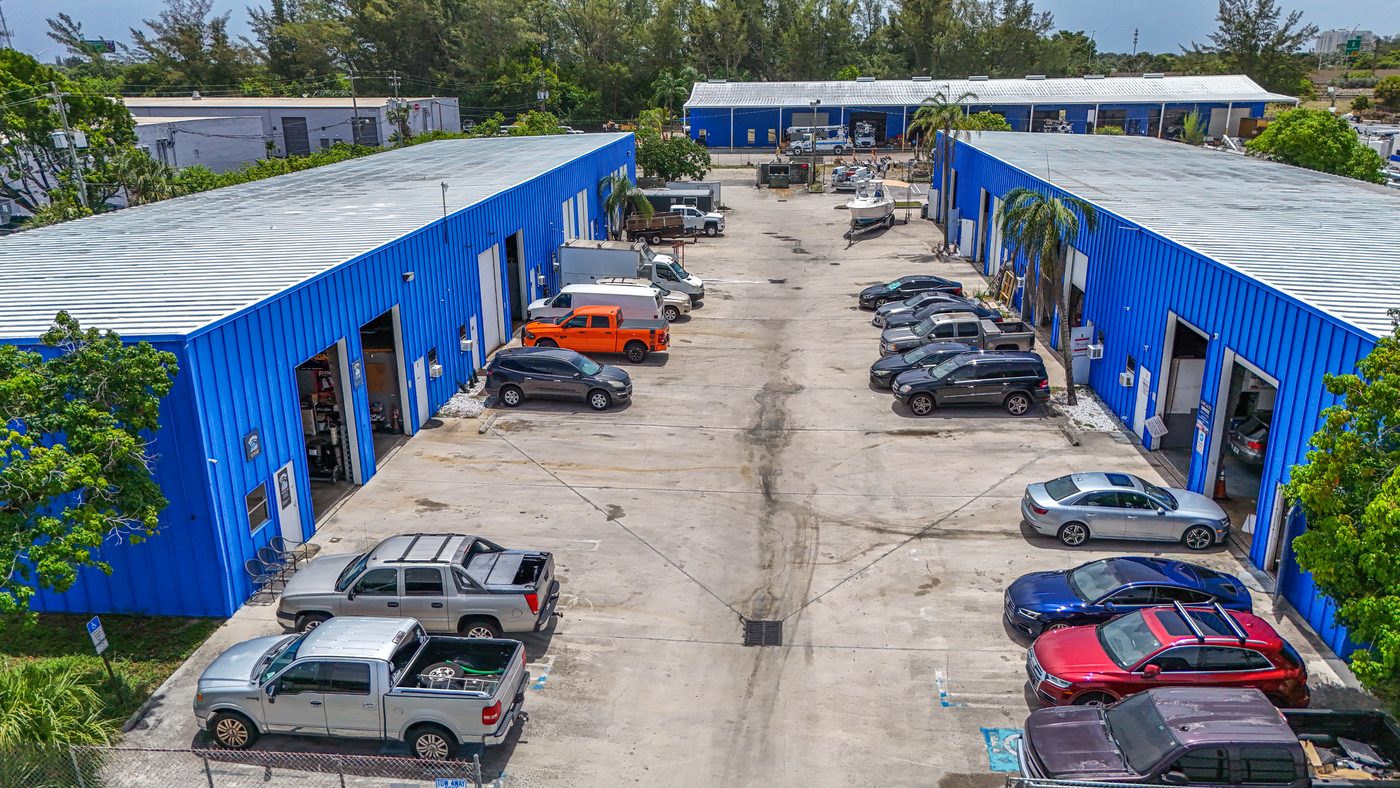 Aerial view of 1200 W Industrial Ave, Boynton Beach, FL